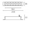 CELLULAR LED 6 FRAMELESS Stropní, vestavné, bodové, bezrámečkové svítidlo, těleso kov, povrch bílá, komínek bílá, LED 13W, teplá 3000K, 600lm, vyzař. úhel 15°, Ra90, 700mA, UGR<13, IP20, 164x36x50mm náhled 3