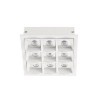 CELLULAR LED 9 Stropní, vestavné, bodové svítidlo, těleso kov, povrch bílá, komínek černá, LED 20W, teplá 3000K, 1000lm, vyzař. úhel 15°, Ra90, 700mA, UGR<13, IP20, 100x100x50mm náhled 2