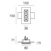 MONIORIO LED 6W Vestavné, stropní, tříbodové svítidlo, těleso sádra, povrch bílá, reflektor bílá, LED 6W, 747lm, teplá 3000K, Ra90, 230V, IP20, tř.3, rozměry 150x150x71mm, trafo samostatně náhled 3