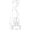 BERTENS Závěsné svítidlo, těleso beton, povrch světle šedá, základna chrom, pro žárovku 1x25W, E27, 230V, IP20, rozměry d=140mm, h=199mm, vč závěs řetězu l=1500mm, lze zkrátit. náhled 5