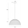 KOS Závěsné svítidlo, těleso sádra, povrch bílá, možno natírat malířskou hlinkou, pro žárovku 1x40W, E27, 230V, IP20, rozměry d=344mm, vč závěs kabelu l=3000mm, lze zkrátit. náhled 3