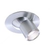 BODO VÝPRODEJ Vestavné bodové svítidlo výklopné +-35°, materiál hliník, povrch elox šedostříbrná, LED 1W, teplá 3000K, vyzař úhel 30°, 230V, IP20, d=40mm. náhled 1