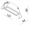 DAPHNE Vestavné buňkové svítidlo, těleso hliník, rámeček bílá mat, LED 20W, teplá 3000K, 1120lm, stmívatelná, IP20, rozměry 257x60x44mm. náhled 3