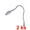 BOA LED 4W FLEXI Svítidlo lampa, sada 2ks, flexibilní rameno husí krk, povch šedostříbrná, LED 4,2W, LED, denní denní 6000K, 230V, IP20, rozměry d=18mm, h=400mm. náhled 1