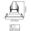 BUIL IN RING Stropní, vestavné, bodové svítidlo, materiál hliník, povrch bílá mat, pro LED modul 26W/33W, IP20, rozměry d=170mm, h=50mm náhled 2