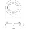 NOWA rám IR Podhledové bodové svítidlo, materiál hliník, povrch bílá, pro LED modul 31W, rozměry d=130mm, h=30mm, POUZE rámeček, LED modul SAMOSTANĚ náhled 3
