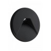 LOSIONE kryt R V Dekorativní kryt pro vestavné svítidlo do stěny, kruhové, materiál hliník, povrch černá, detail trojúhelníkový výřez, rozměry d=85mm. náhled 1