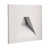 LOSIONE kryt SQ III Dekorativní kryt pro vestavné svítidlo do stěny, čtvercové, materiál hliník, povrch bílá, detail trojúhelníkový výřez, rozměry 75x75x22mm. náhled 1