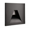 LOSIONE kryt SQ III Dekorativní kryt pro vestavné svítidlo do stěny, čtvercové, materiál hliník, povrch černá, detail trojúhelníkový výřez, rozměry 75x75x22mm. náhled 1