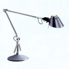 TANGRAM Stolní lampa, těleso hliník, povrch strukturovaná šedá, pro žárovku 100W, E27, 230V, IP20, dvě ramena 395mm+595mm, základna SAMOSTATNĚ náhled 1