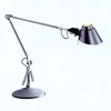 TANGRAM Stolní lampa, těleso hliník, povrch strukturovaná šedá, pro žárovku 100W, E27, 230V, IP20, dvě ramena 395mm+595mm, základna SAMOSTATNĚ náhled 4