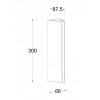 CAT Nástěnné venkovní svítidlo, těleso hliník, povrch šedočerná difuzor plast opál, LED 14W, 870lm, teplá 3000K, Ra80, 230V, IP54, tř.1, rozměry 300x87,5x66mm, svítí plošně, nahoru/dolů náhled 4