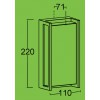 NAIM W Nástěnné venkovní svítidlo, těleso hliník, povrch šedočerná, difuzor plast opál, LED 18W, 1100lm, teplá 3000K, Ra80, 230V, IP54. rozměry 110x220x71mm náhled 2