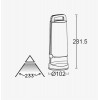 CLAVORUM 1,2W, IP54, Solar Venkovní stolní lampa, těleso plast stříbrná, dif plast opál, LED 1,2W, 120lm, neutrální 4000K, stmívání STEP, Ra80, 230V, IP54, tř.3, rozměry d=102mm, h=281,5mm, napájení solární panel, USB. náhled 7