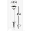 FACILIS 6,8W, TUYA, PIR, Solar Sloupkové svítidlo, PIR, hliník, černá, dif plast opál, smart Tuya, Bluetooth, LED 6,8W, 500lm, mob. tel. CCT nastav. teplota teplá 2700K-denní 6500K, stmív, RGB, IP44, d=130mm, h=450mm, bodec, solár. náhled 2