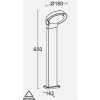 EXTOS FL 15W, IP54 Sloupkové venkovní svítidlo, těleso hliník, povrch tmavě šedá, difuzor plast opál, LED 15W, 1540lm, teplá 3000K, 230V, IP54, tř.1, rozměry d=180mm, h=650mm. náhled 2