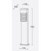 EXTRAHO FL 1x40W, E27 Sloupkové venkovní svítidlo, těleso hliník, povrch černá mat, dif plast opál, pro žárovku 1x40W, E27, 230V, IP54, tř.1, rozměry 130x160mm, h=750mm. náhled 2