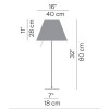 COSTANZA Stolní lampa, základna hliník, povrch hliník šedostříbrná lesk, LED 1x205W, E27, 230V, IP20, tř.2. rozměry základna d=180mm h=800mm, pouze základna, stínítko dodáváno samostatně náhled 4