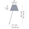 D13a, COSTANZA Nástěnné těleso svítidla, materiál hliník, povrch šedostříbrná, pro žárovku 1x140W, E27, 230V, stmív, IP20, tř.1. rozměry h=800mm, pouze základna, stínítko dodáváno samostatně náhled 6