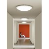 TRAMA D14.A.PI Stropní svítidlo základma kov, povrch bílá, difuzor polykarbonát, rámeček elox šedostříbrná, žárovka 3x60W, E27, 230V, IP20, d=500mm, h=160mm náhled 7