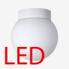 POLARIS S LED Stropní, přisazené svítidlo, základna hliník, povrch bílá, difuzor triplex sklo opál, LED 4,9W, teplá 3000K, 730lm, 230V, do koupelny IP44, tř.1, rozměry 200x140x210mm náhled 1