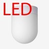 RETRO LED Stropní, přisazené svítidlo, základna hliník, povrch bílá, difuzor sklo triplex opál, LED 7,9W, 990lm, teplá 3000K, 230V, IP40, tř.1, rozměry d=190mm, h=245mm náhled 2