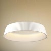 PLISSE LED Závěsné svítidlo, základna kov, stínítko textil, bílý plisovaný, difuzor plast opál, LED 45W, teplá 3000K, 2700lm, Ra80, 230V, IP20, rozměry d=650mm, h=140mm, lankový závěs l=1200mm lze zkrát náhled 1