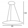 TONKO Závěsné svítidlo, základna kov, povrch bílá, difuzor plast opál, LED 34W, teplá 3000K, 2400lm, Ra80, 230V, IP20, rozměry d=650mm, lankový závěs l=1200mm lze zkrátit náhled 2