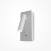 GRADUS WL RC 3W, USB Nástěnné svítidlo, nastavitelný směr svícení, těleso kov, povrch bílá, LED 6W, 250lm, teplá 3000K, rozměry 70x186mm, USB připojení, vypínač na tělese. náhled 1