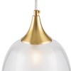 SABRIN HL 1x60W, E14 Závěsné svítidlo, těleso hliník, povrch mosaz, stínítko sklo opál, pro žárovku 1x60W, E14, 230V, IP20, tř. 1, rozměry d=190mm, h=305mm, vč závěs kabelu l=1500mm, lze zkrátit. náhled 2