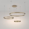 IBI HL 115W Závěsné svítidlo, těleso hliník, povrch mosaz, difuzor plast opál, LED 115W, 6100lm, neutrální 4000K, Ra80, 230V, IP20, tř. 1, rozměry d=800mm, vč závěs lanka l=1200mm, lze zkrátit. náhled 3