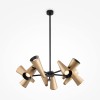 IGNIS HL 10x50W, GU10 Závěsné svítidlo, těleso kov, povrch černá a mosaz, pro žárovku 10x50W, GU10, 230V, IP20, tř. 1, rozměry d=690mm, h=220mm, vč závěs tyče l=856mm. náhled 1