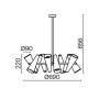 IGNIS HL 10x50W, GU10 Závěsné svítidlo, těleso kov, povrch černá a mosaz, pro žárovku 10x50W, GU10, 230V, IP20, tř. 1, rozměry d=690mm, h=220mm, vč závěs tyče l=856mm. náhled 3