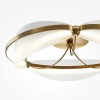 DELIVE PL 45W Stropní svítidlo, základna kov, povrch mosaz, difuzor plast opál, LED 45W, 2700lm, teplá 3000K, Ra80, 230V, IP20, rozměry d=600mm, h=180mm. náhled 3