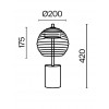 PENYM TL II 8W Stolní lampa, základna kov, povrch černá, stínítko sklo kouřové, LED 8W, 100lm, teplá 3000K, Ra80, 230V, IP20, tř.2, rozměry d=200mm, h=420mm. náhled 3