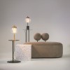 PENYM TL II 8W Stolní lampa, základna kov, povrch černá, stínítko sklo kouřové, LED 8W, 100lm, teplá 3000K, Ra80, 230V, IP20, tř.2, rozměry d=200mm, h=420mm. náhled 4