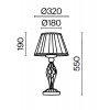 BOJA TL 1x40W E14 Stolní dekorativní lampa, těleso kov, povrch bronz, stínítko textil béžová, pro žárovku 1x40W E14, 230V, IP20, tř.2, rozměry d=320mm, h=550mm náhled 2