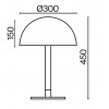 KAZI TL 8W Stolní lampa, těleso kov, povrch černá, difuzor plast opál, LED 8W, 750lm, teplá 3000K, 230V, IP20, tř.2, rozměry d=300mm, h=450mm. náhled 3