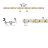 LED pásek pro MASO 14,4W/m, 1562lm/m, 24V LED pásek pro osvětlení masa, 14,4W/m, 1562lm/m, 24V, rozteč LED 5,5mm, 180LED/m, rozměry w=10mm, l=5000mm, dělení po 6LED/33,3mm, cena za 1m náhled 6