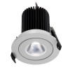 BASALIO Stropní, vestavné, bodové svítidlo výklop +-30°, vyzař úhel 24°, těleso hliník, povrch bílá, LED 1x13W, teplá 3000K, 1000mA, IP54/IP20, d=100mm, h=100mm náhled 2