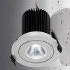 BASALIO Stropní, vestavné, bodové svítidlo výklop +-30°, vyzař úhel 24°, těleso hliník, povrch bílá, LED 1x13W, teplá 3000K, 1000mA, IP54/IP20, d=100mm, h=100mm náhled 3