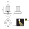 BASALIO Stropní, vestavné, bodové svítidlo výklop +-30°, vyzař úhel 24°, těleso hliník, povrch bílá, LED 1x13W, teplá 3000K, 1000mA, IP54/IP20, d=100mm, h=100mm náhled 1