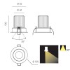 BASALIO Stropní, vestavné, bodové svítidlo výklop +-30°, vyzař úhel 24°, těleso hliník, povrch bílá, LED 1x13W, teplá 3000K, 1000mA, IP54/IP20, d=100mm, h=100mm náhled 4
