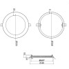 FLAT R24 Vestavné svítidlo, těleso hliník, rámeček šedá, difuzor opál, LED 17W, teplá 3000K, 1535lm/cca 76W žár, Ra80, 230V, trafo na kabelu, stmív DALI, IP44/IP20, d=240mm, h=13mm náhled 6