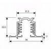 3F NAPÁJECÍ LIŠTA PULSE DALI NORDIC ALUMINIUM VEST Vestavná, třífázová, napájecí lišta, těleso hliník, povrch šedá RAL7040, 3x400V, 3x16A, + sběrnice DALI 50V/1A,, IP20, l=2000mm, 56x32,5mm, NORDIC ALUMINIUM náhled 1