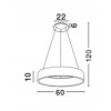 VARTA LED 1x42W 4000K 2520LM 230V IP20 Závěsné svítidlo, základna kov, povrch bílá, difuzor akryl bílá, LED 1x42W, neutrální 4000K, 2520lm, 230V, IP20, rozměry d=600mm, včetně závěsného kabelu l=1200mm náhled 3