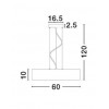 KENEY LED 1x46W 3000K 2760LM 230V IP20 Závěsné svítidlo, základna kov, povrch šedá, difuzor akryl bílá, LED 1x46W, teplá 3000K, 2760lm, 230V, IP20, rozměry d=600mm, vč.závěsného kabelu l=1200mm, lze zkrátit náhled 3
