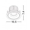 VERA LED 1x10W 3000K 800LM 230V IP20D=105mm Stropní vestavné svítidlo, těleso hliník, povrch černá, LED 1x10W, teplá 3000K, 800lm, 230V, IP20, rozměry d=105mm h=74mm náhled 4