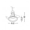 LAUND SPOT 1x50W GU10 230V IP20 82x22mm Stropní vestavné svítidlo, těleso hliník, povrch bílá, pro žárovku 1x50W, GU10, 230V, IP20, rozměry d=82mm h=22mm náhled 6