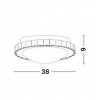 ALEX 40W E27 230V IP20 Stropní svítidlo, těleso kov, povrch chrom lesk, difuzor sklo bílá zdobená krystaly, pro žárovku 3x40W, E27, 230V, IP20, rozměry d=380mm h=90mm náhled 5
